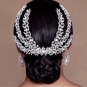 Wedding bridal formal rhinestone hairpiece